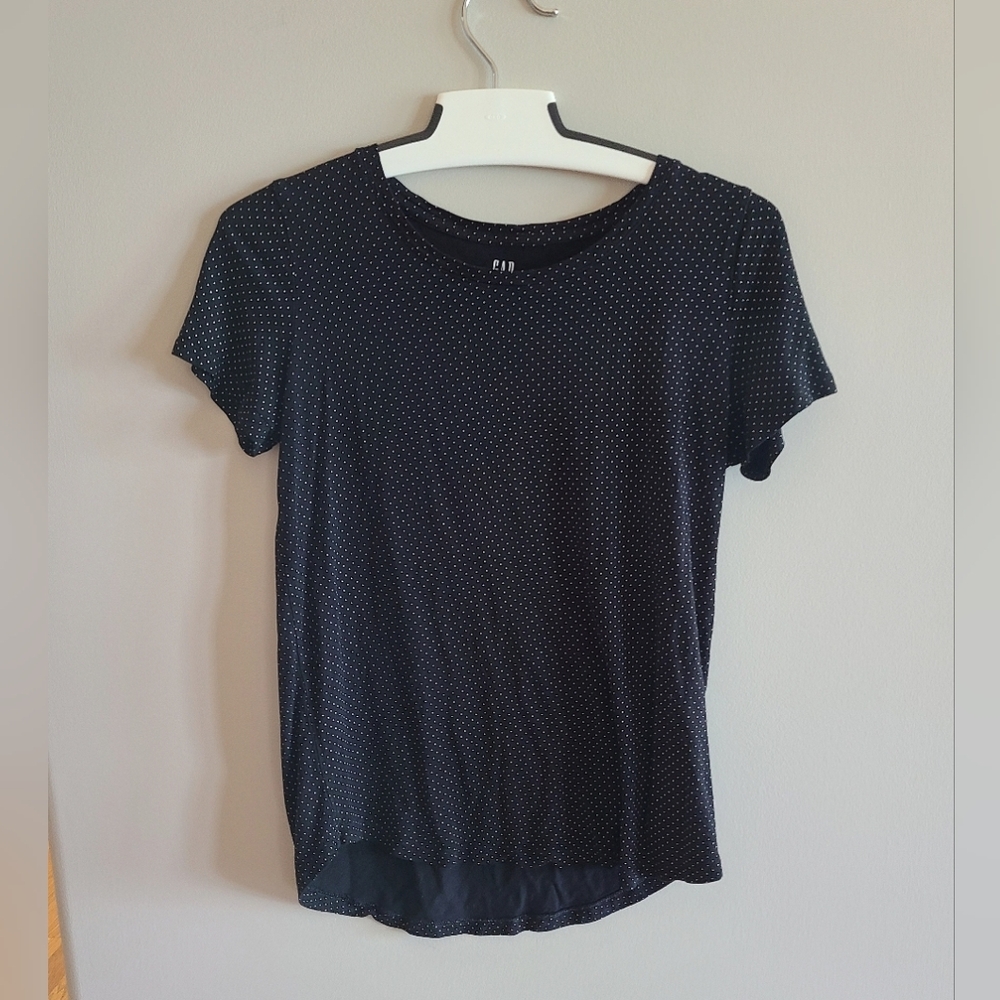 Gap Black and White Polka Dot Top - Pin Dot T-Shirt - Print Shirt